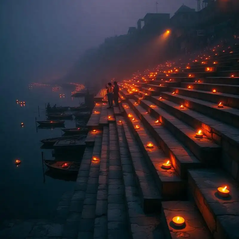 Ghats of Varanasi at dawn